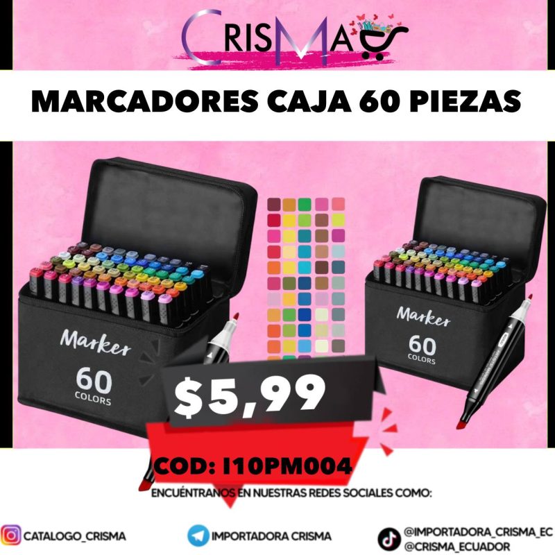 MARCADORES CAJA 60 PIEZAS