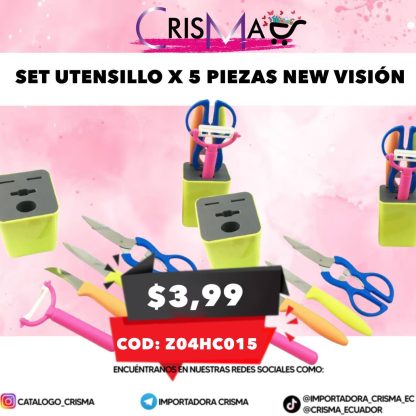 SET UTENSILLO X 5 PIEZAS NEW VISIÓN