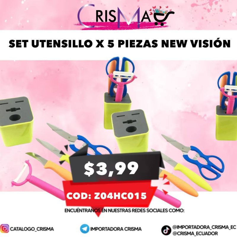 SET UTENSILLO X 5 PIEZAS NEW VISIÓN