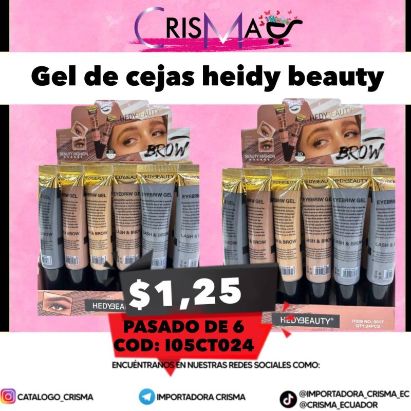 Gel de cejas heidy beauty 5017