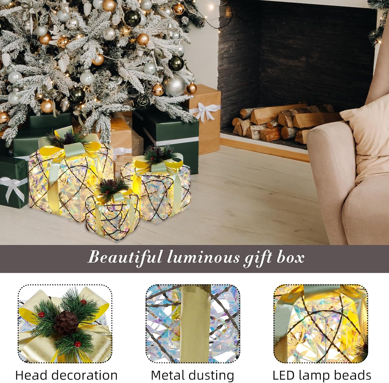 SET X3 CAJA LUZ 5008 NAVIDEÑA - Imagen 2