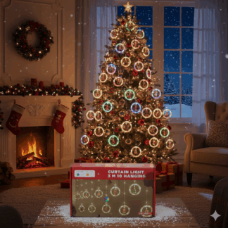 CORTINA LUZ ARO CON MUÑECO 3D ZW 1825 1 MULTICOLOR