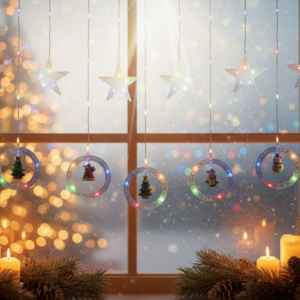 CORTINA LUZ 4057 MULTICOLOR ESTRELLA ARO