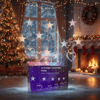 CORTINA LUZ MULTICOLOR ESTRELLA CORAZÓN