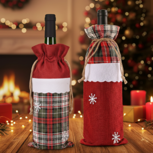 DECORACIÓN DE BOTELLA NAVIDEÑA