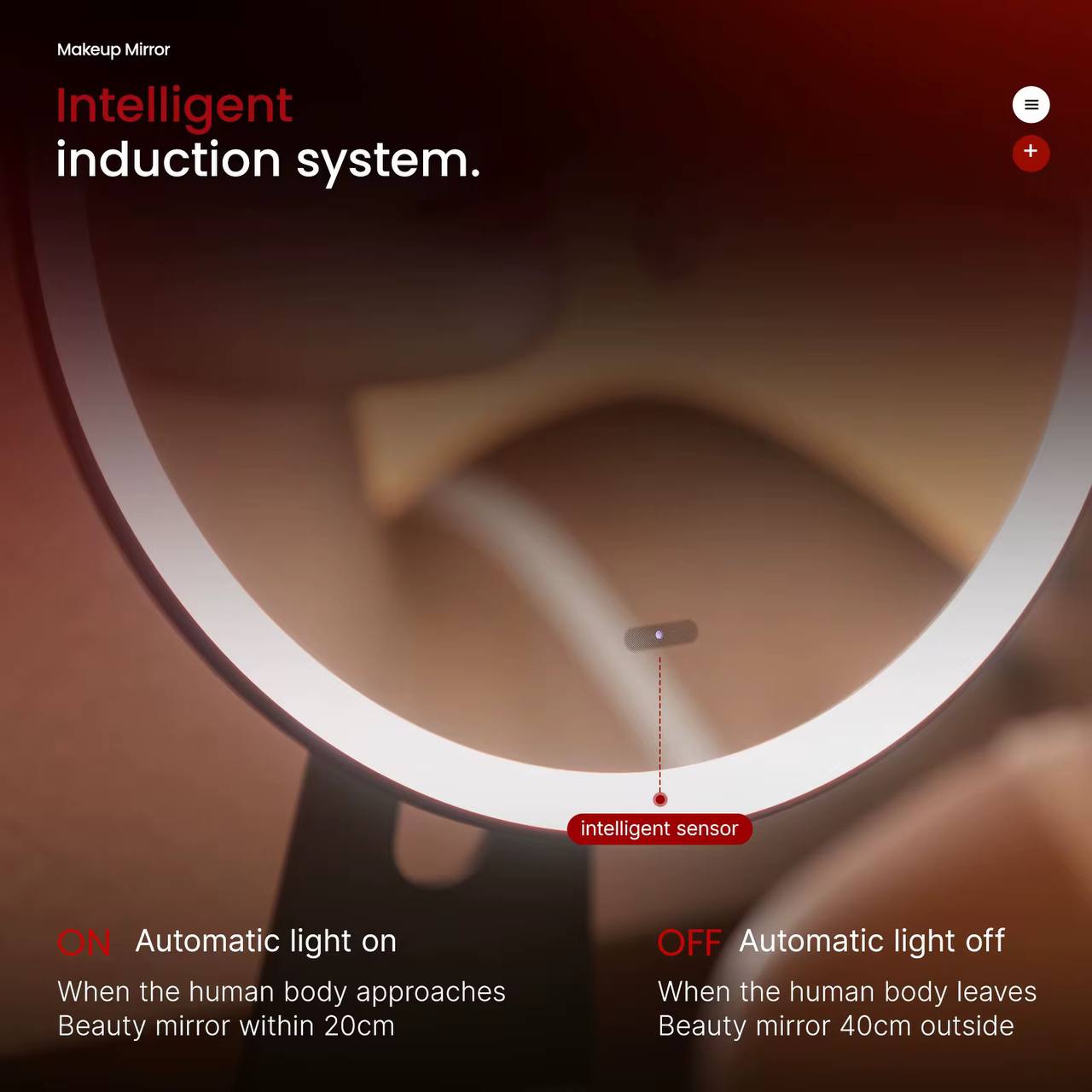 ESPEJO PEQUEÑO CON LUZ REDONDO 634 - Imagen 2