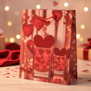 FUNDA DE REGALO CORAZONES