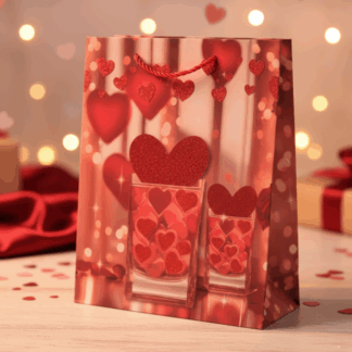 FUNDA DE REGALO CORAZONES