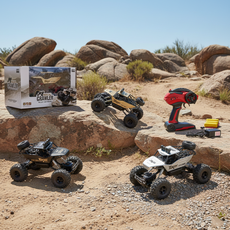 CARRO + CONTROL REMOTO LUJO ROCK CRAWLER
