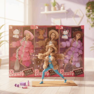 MUÑECA CON PERRITO BEAUTY YOGA COACH