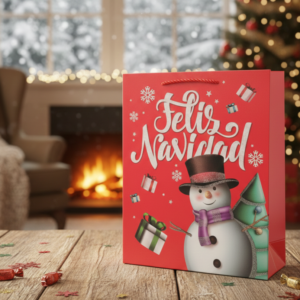 FUNDA DE REGALO MUÑECO DE NIEVE