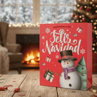 FUNDA DE REGALO MUÑECO DE NIEVE