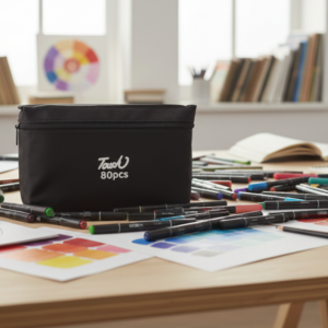 MARCADORES 80 PIEZAS CAJA NEGRA