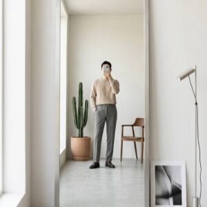 ESPEJO 125X35CM MARCO CUADRADO